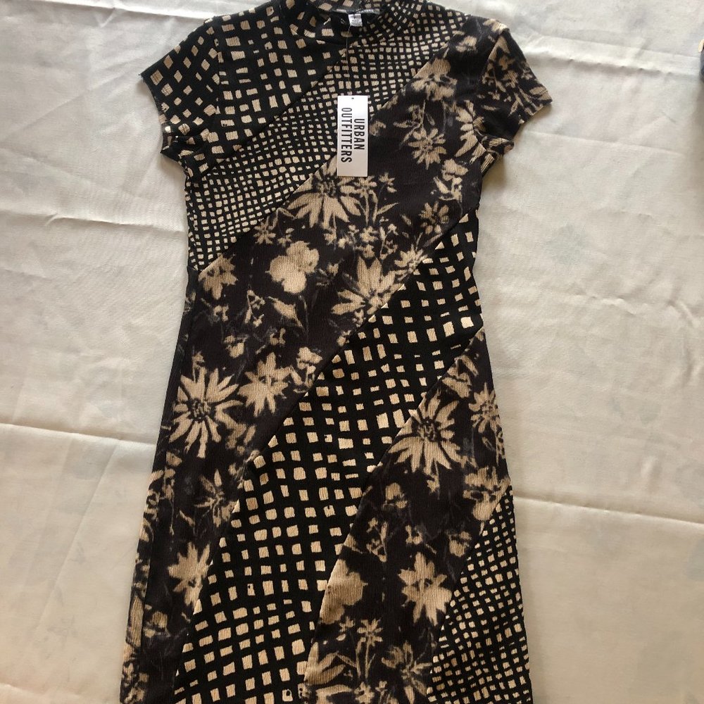 NWT Urban Outfitters Nina Spliced Bodycon Minidress